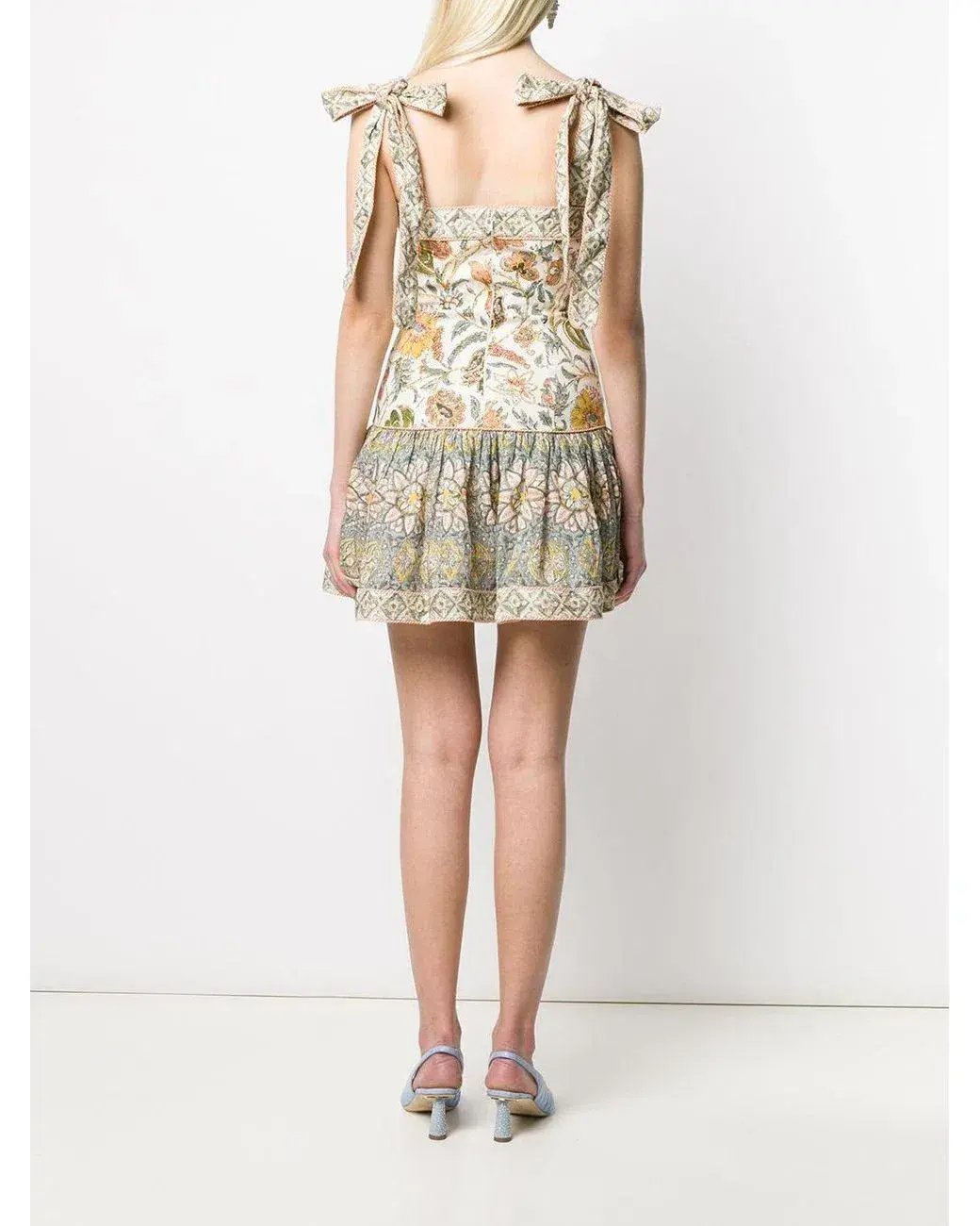 Zimmermann Edie Tie Mini Dress Print Size 0/Au 8 photo 2