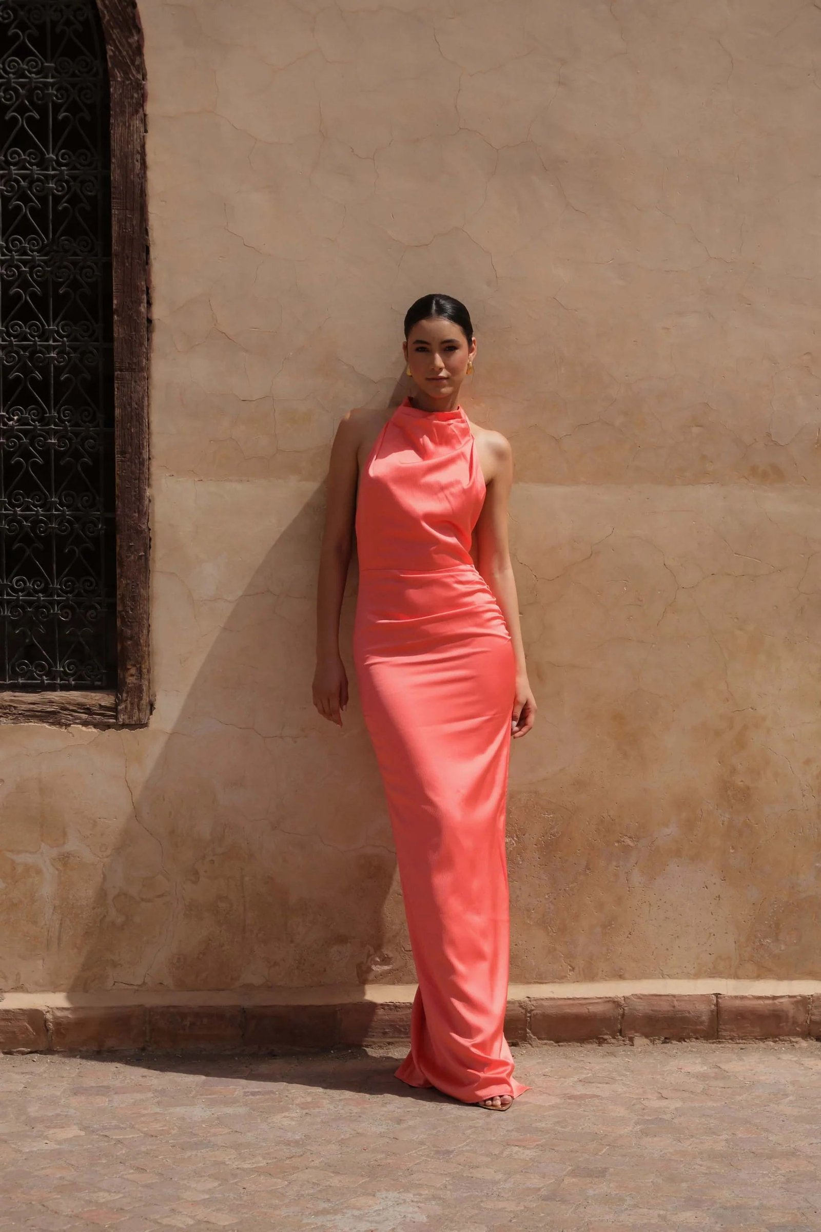 ELLE ZEITOUNE ARTHUR DRESS - CORAL photo 4