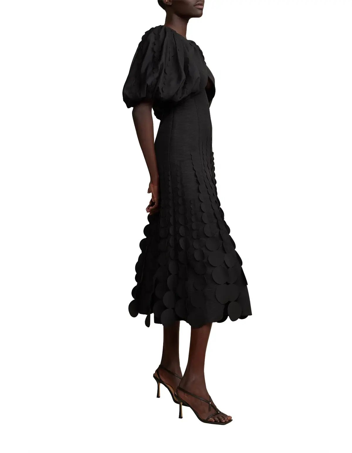 Acler Thurston Short Sleeve Midi Dress Black Size 8 photo 2
