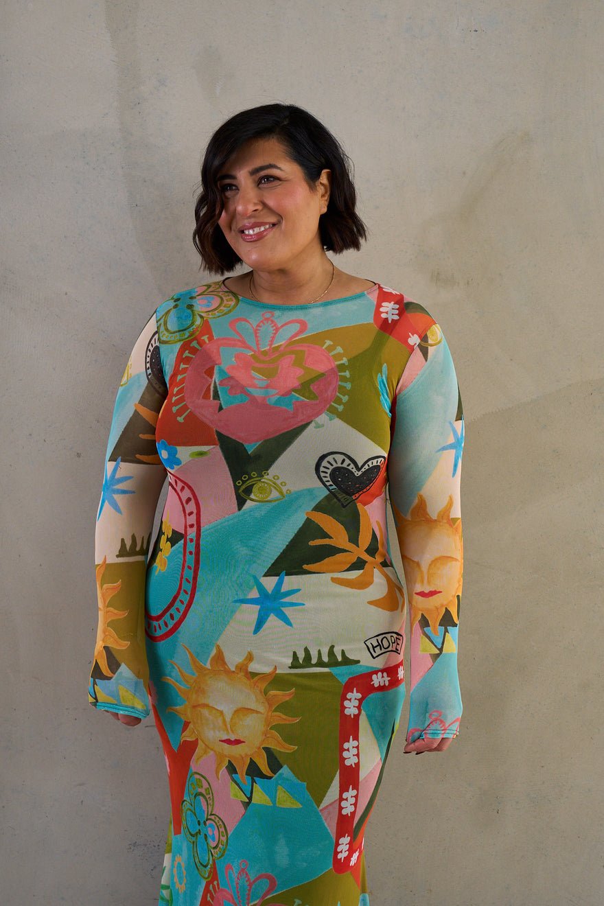 Never Fully Dressed Multi Sundazed Summer Mesh Dress photo 2