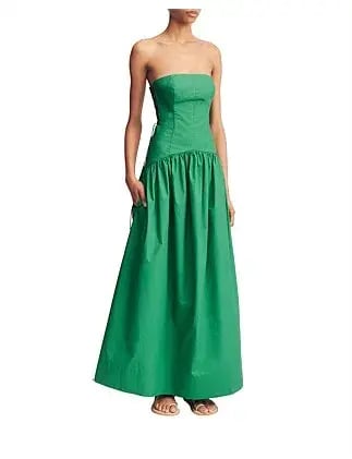 Maiori Lace Up Strapless Maxi Dress Size 8/S photo 6