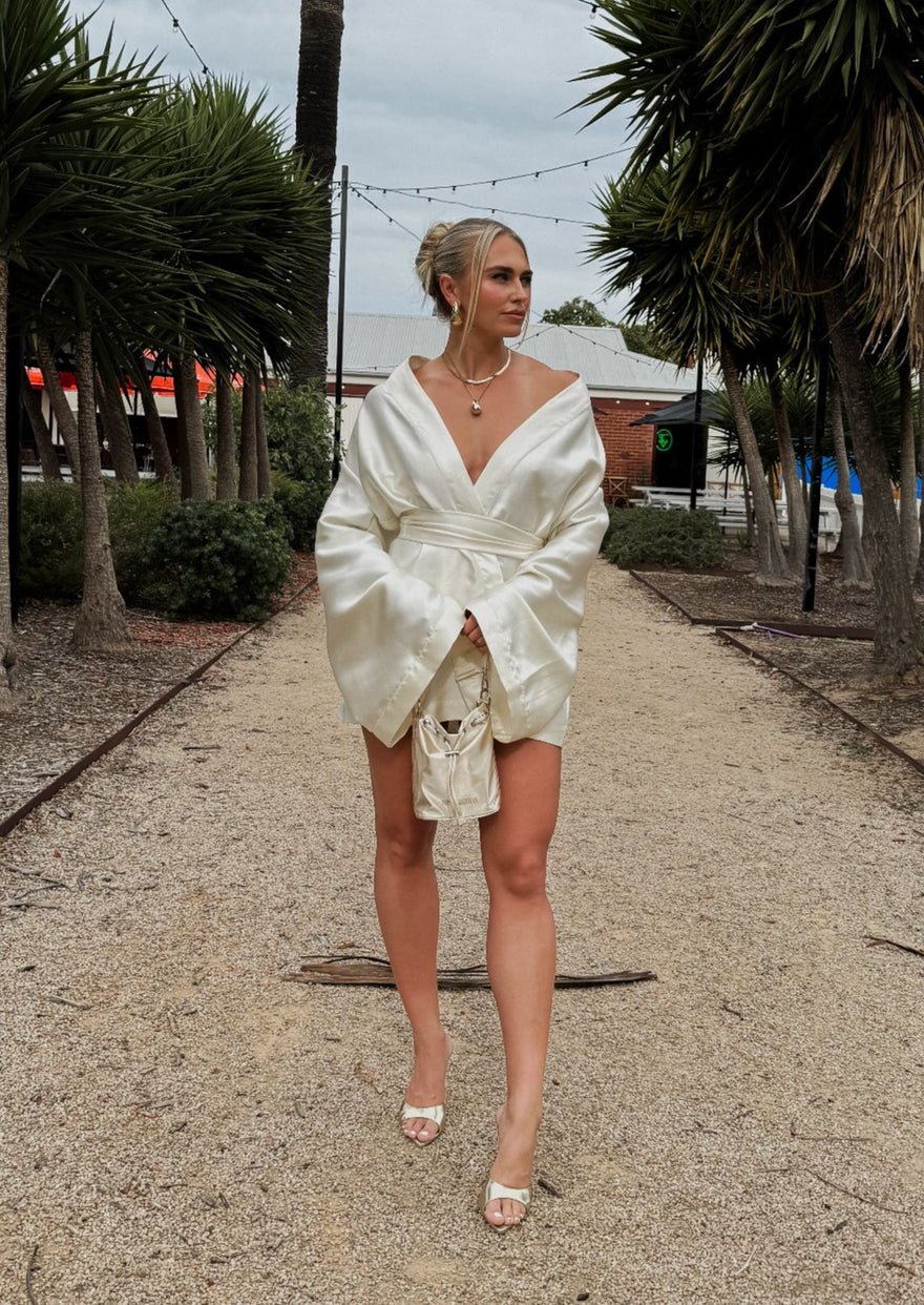 Khirzad Femme Rio Nina Robe Dress, Ivory photo 3