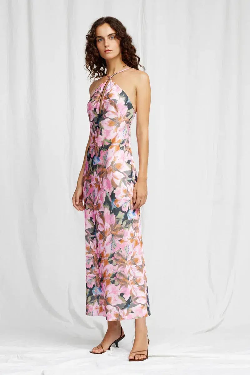 Significant Other Louisa Midi Dress in Midnight Lily Size 8 photo 2