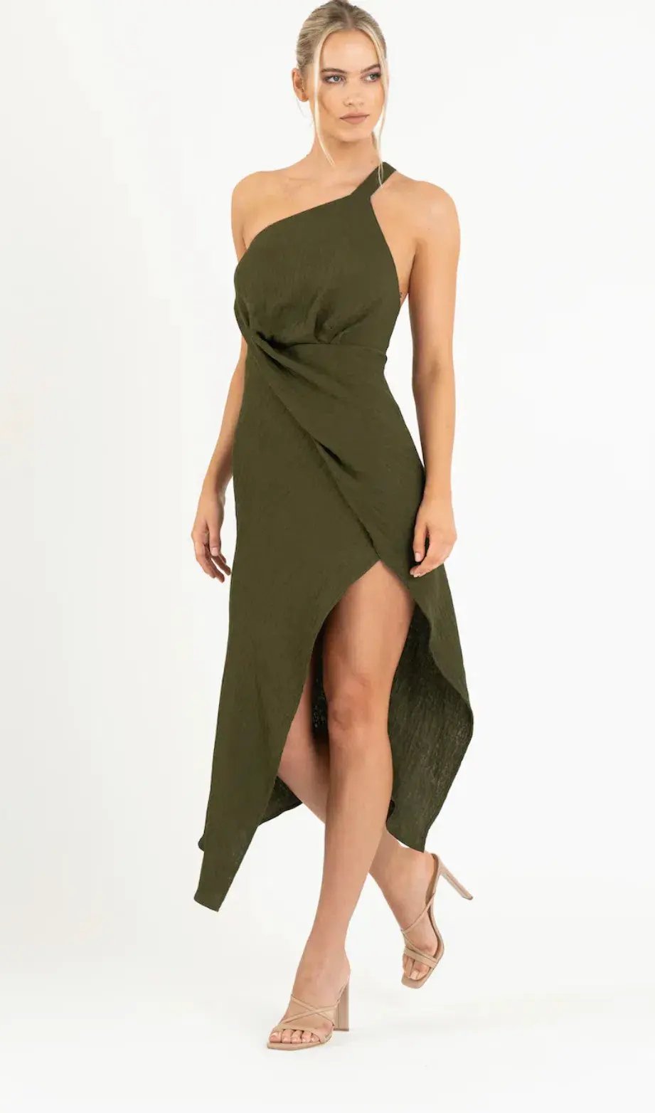 One Fell Swoop Harlequin Dress In Olive Line Size 10 photo 3