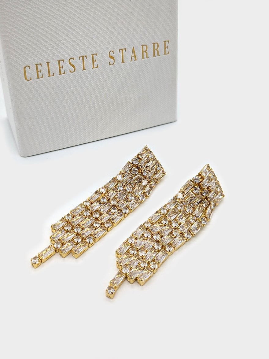 Celeste Starre Studio 54 Waterfall Crystal Earrings photo 4