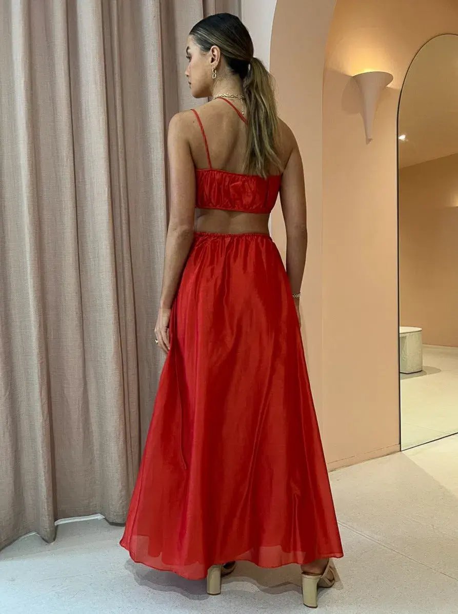 Sir the Label Lucelia Set Red Size 0-1/Au 6-8 photo 2