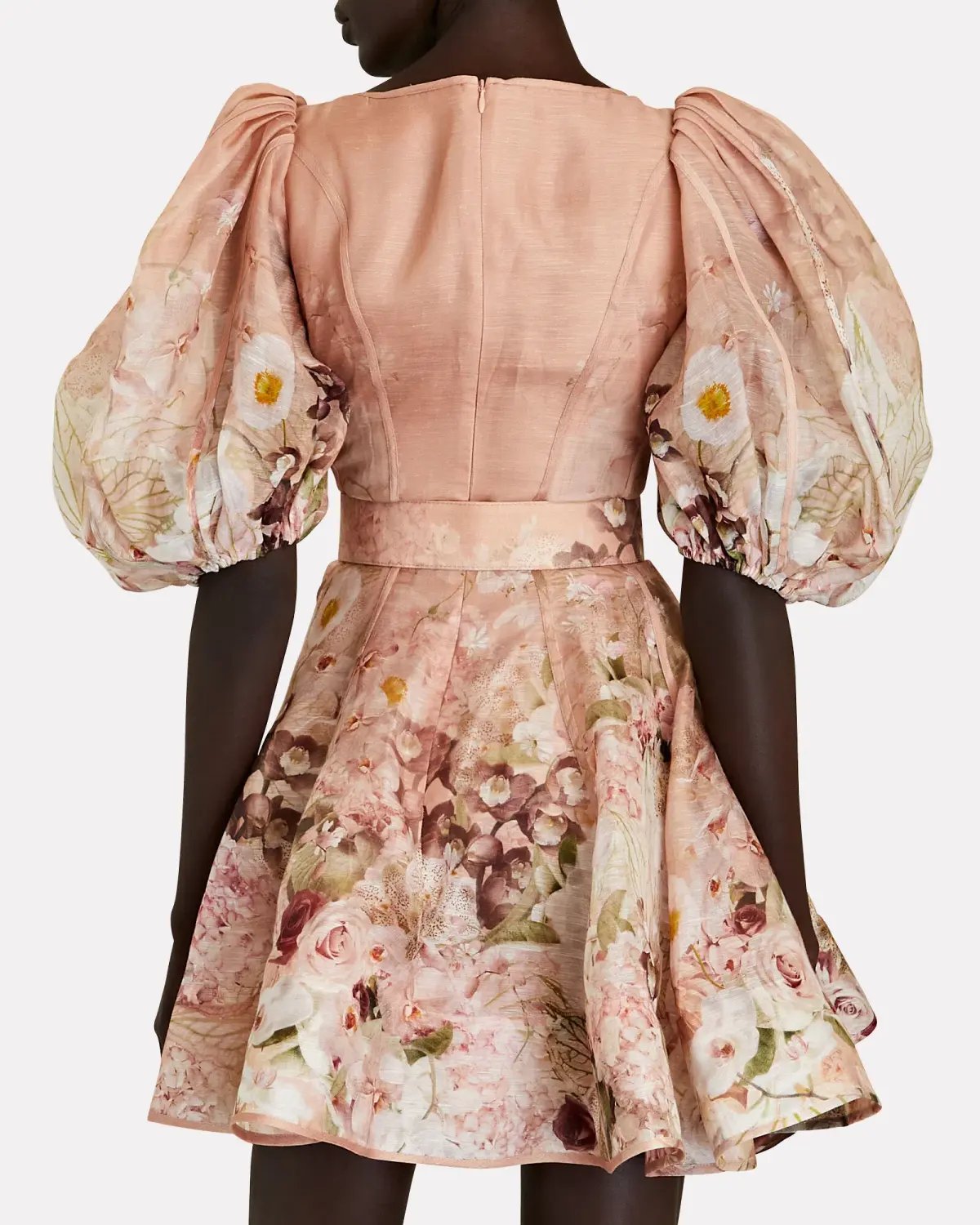Zimmermann Dancer Puff Sleeve Mini Dress Pink Size 1 / Au 10 photo 4