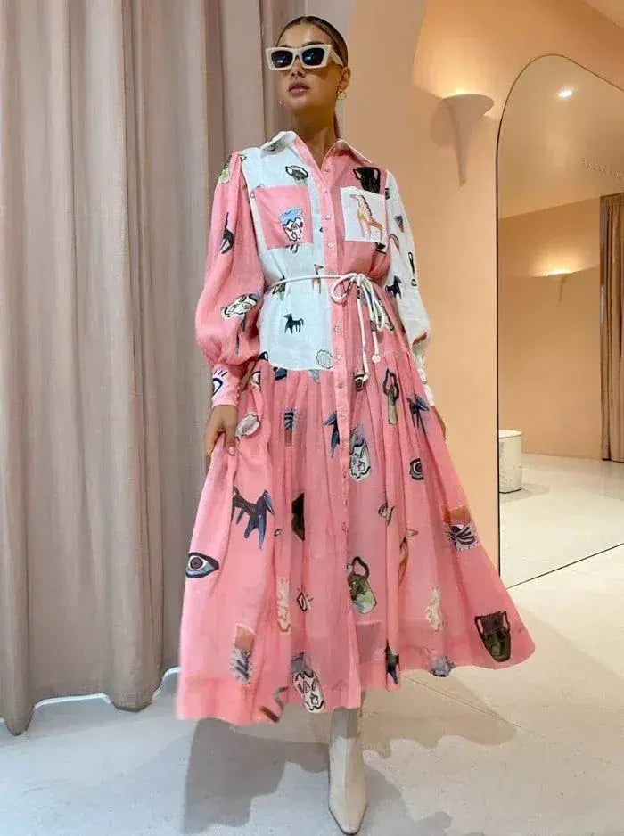 Alemais Cleo Patchwork Shirtdress Dress Size 6 photo 2
