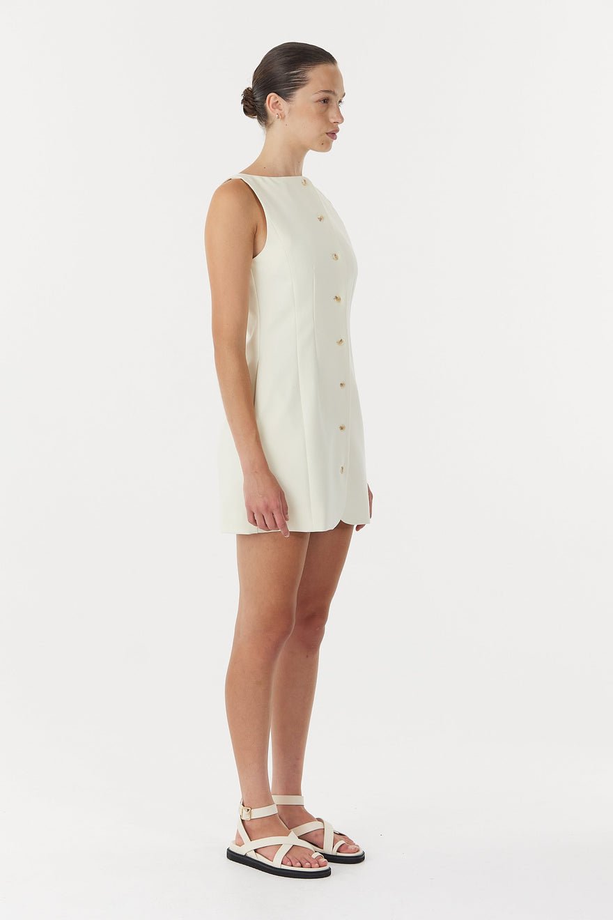 Third Form Skyline Tailored Mini Dress - Warm White photo 2