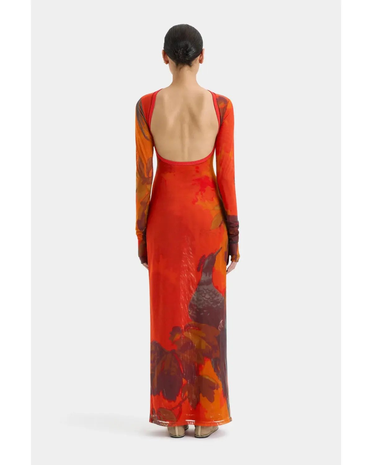 Sir The Label Libertine Cut Out Midi Dress Wren Print Size 0 / AU 6 photo 8