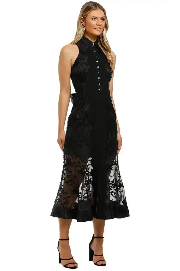 Keepsake the Label Vision Midi Dress in Black Size 14 photo 2