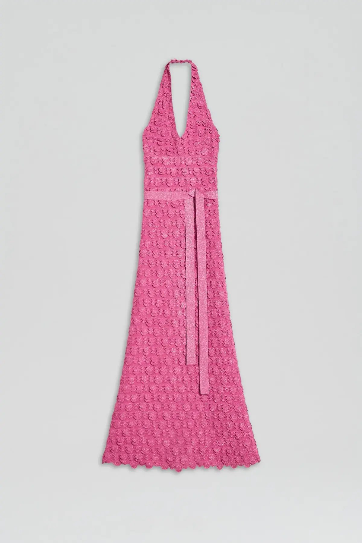 Scanlan Theodore Sparkle Halter Dress Pink Size 8 photo 4