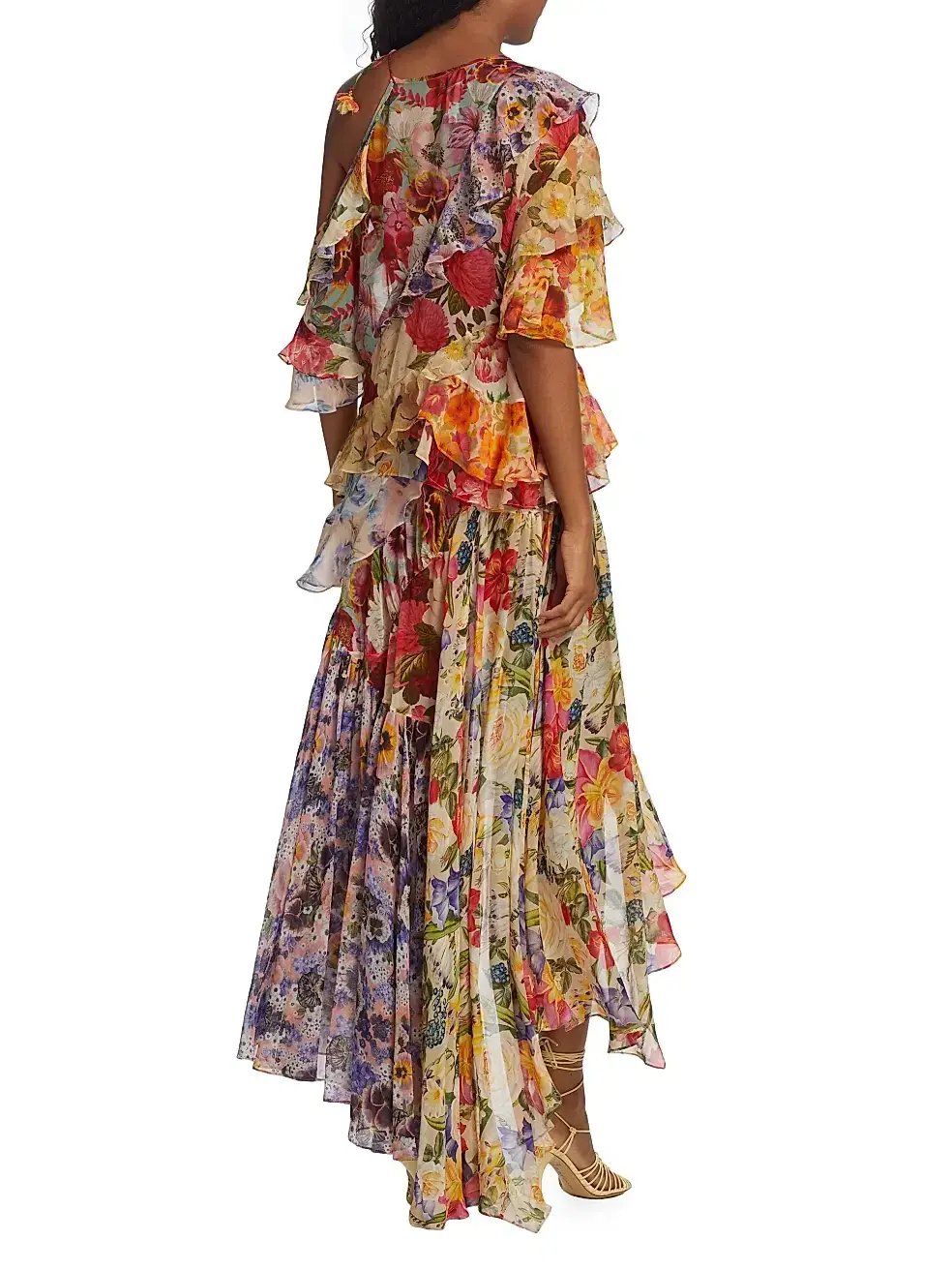 Zimmermann Wonderland Flounce Multi Print Dress AU 10 photo 2