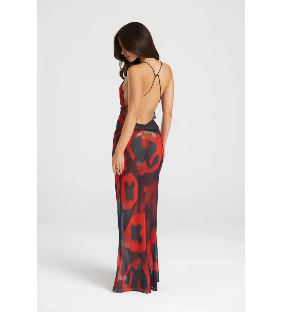 Sasha Therese Serene Maxi Dress Red Size AU 10 photo 3