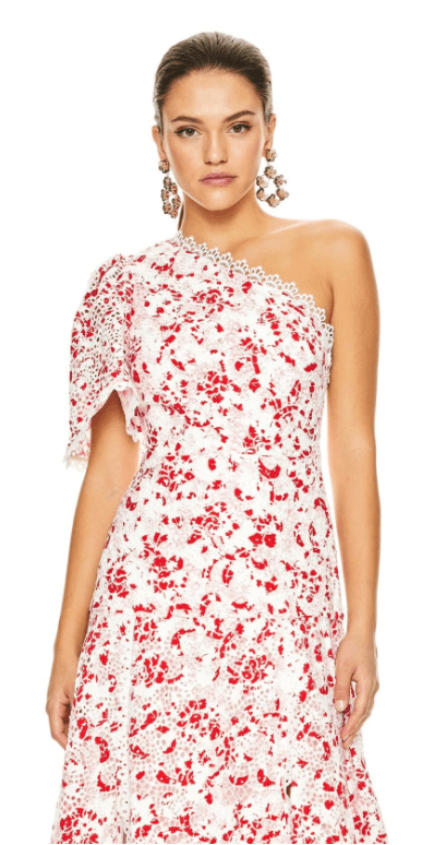TALULAH DANCE & ROMANCE MIDI DRESS - RED DAISY PRINT photo 2