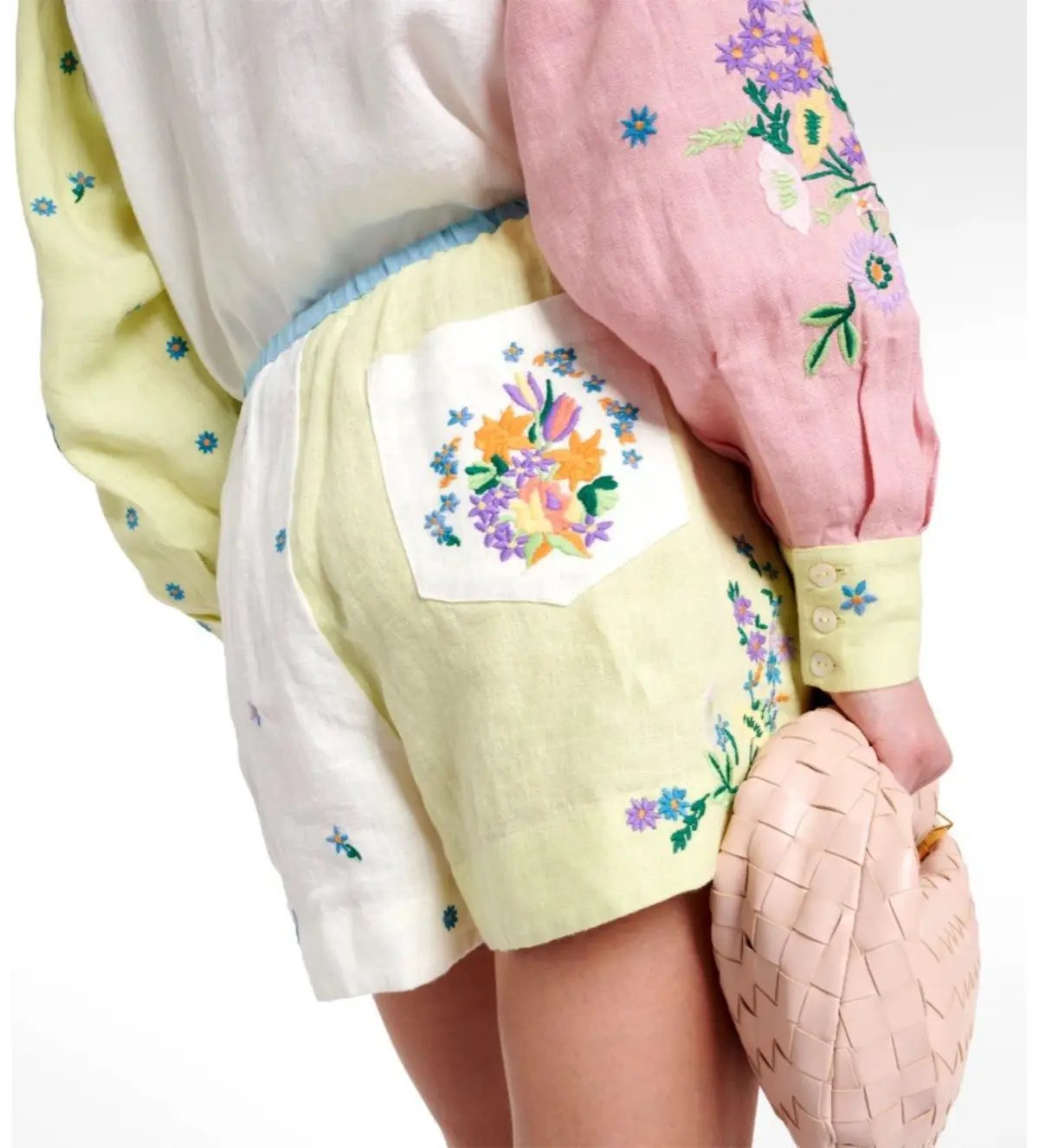 Alemais Willa Embroidered Shirt and Short Set Multi Floral Size 16 photo 6