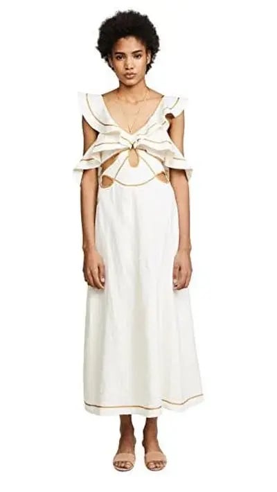 Zimmermann Painted Heart Flutter Dress Cream Size 1 / AU 10 photo 2