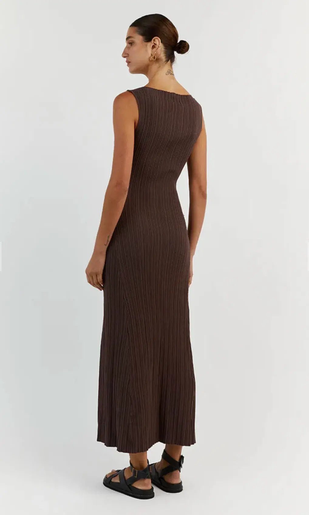 Dissh Ivy Coffee Sleeveless Midi Dress Brown Size S / AU 8 photo 3