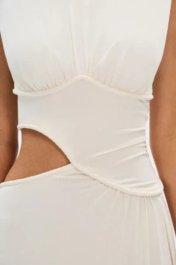 Misha The Sierra Jersey Gown Ivory White Size 12 photo 9