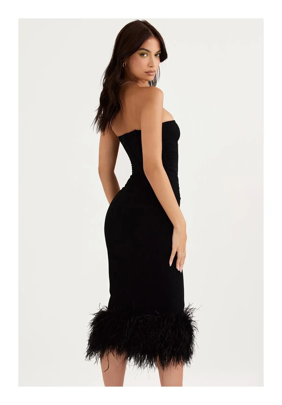 House of CB Fionula Midi Dress Black Size M/ Au 10 photo 2
