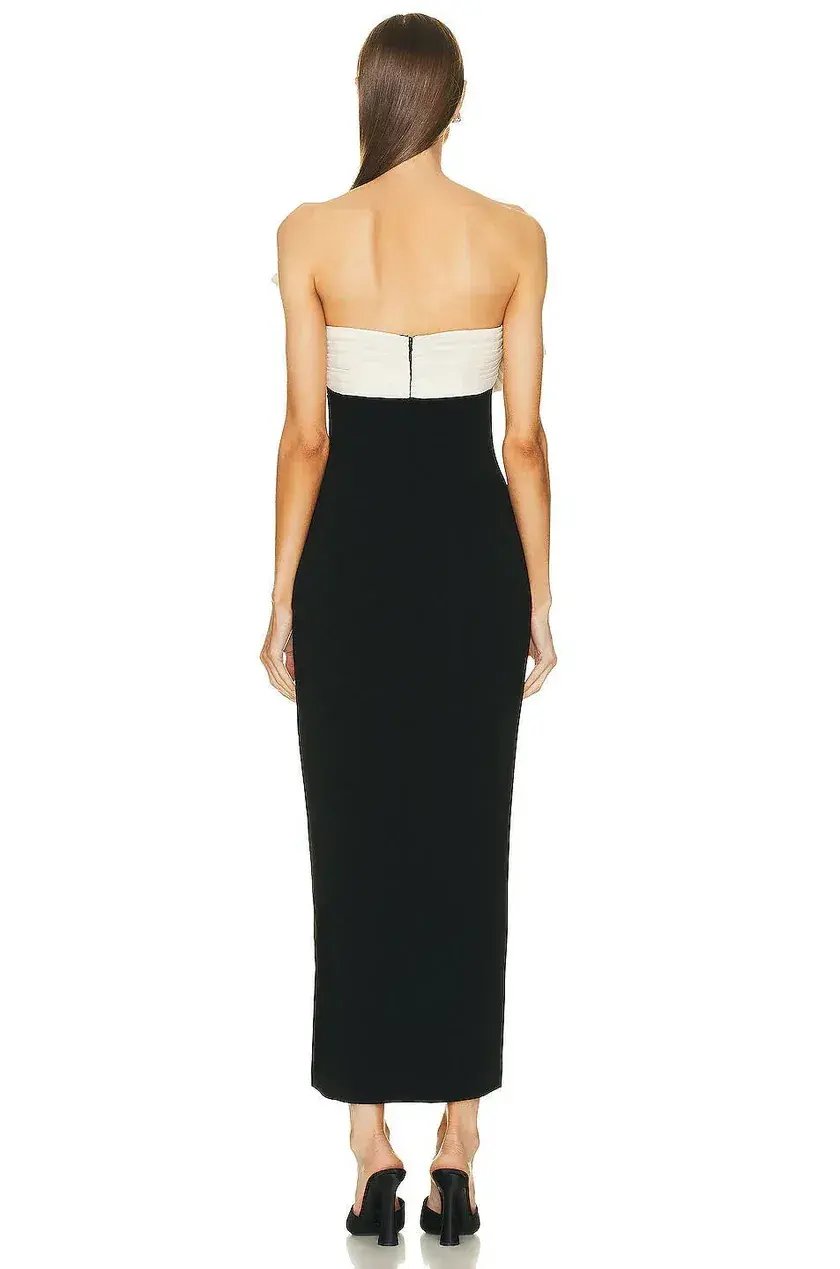 Rachel Gilbert Lavina Midi Dress Black Size 8/S photo 3