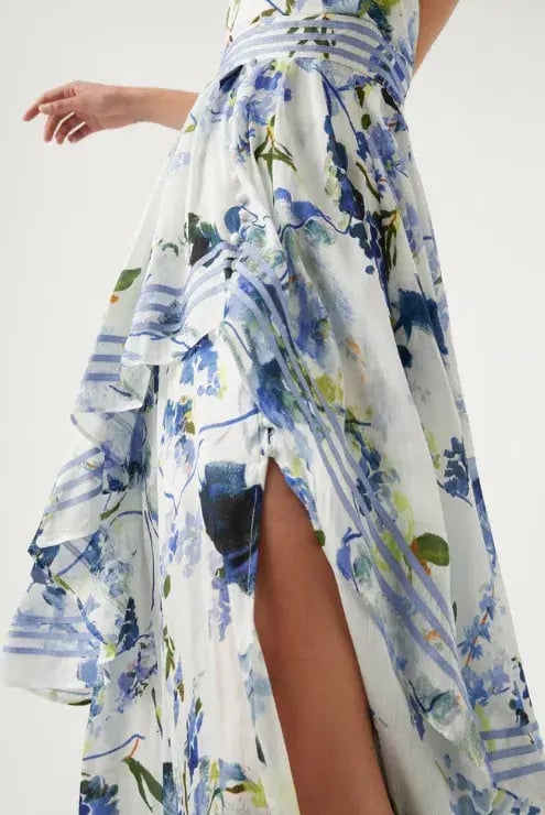 Aje Sienna Maxi Dress Lavenders Provence Floral Size 6 photo 3