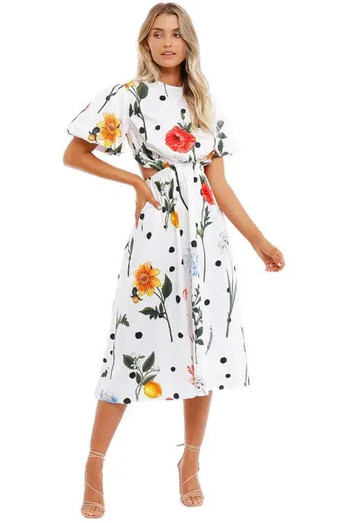 Leo Lin La Flor Dress Floral Size 6 photo 2
