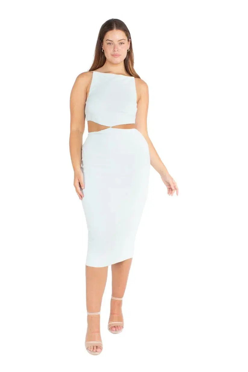 Bec & Bridge Scout Midi Cut Out Dress Mint Size 10 photo 2