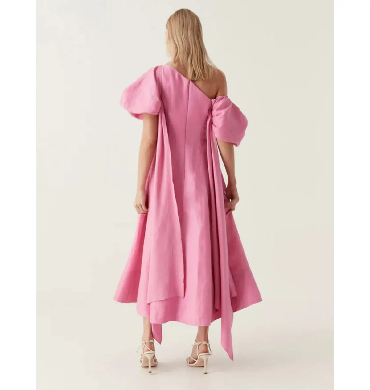 Aje Arista Tulip Sleeve Midi Dress Cerise Pink Size AU 14 photo 4