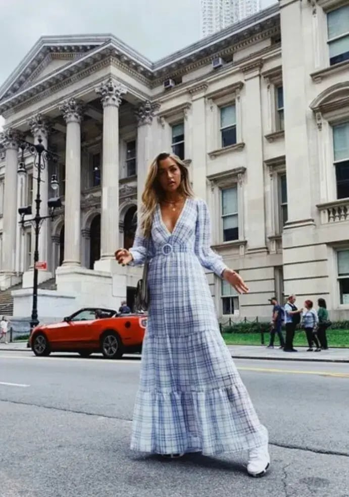 Bec & Bridge Alexa Gingham Maxi Dress Print Size AU 8 photo 3