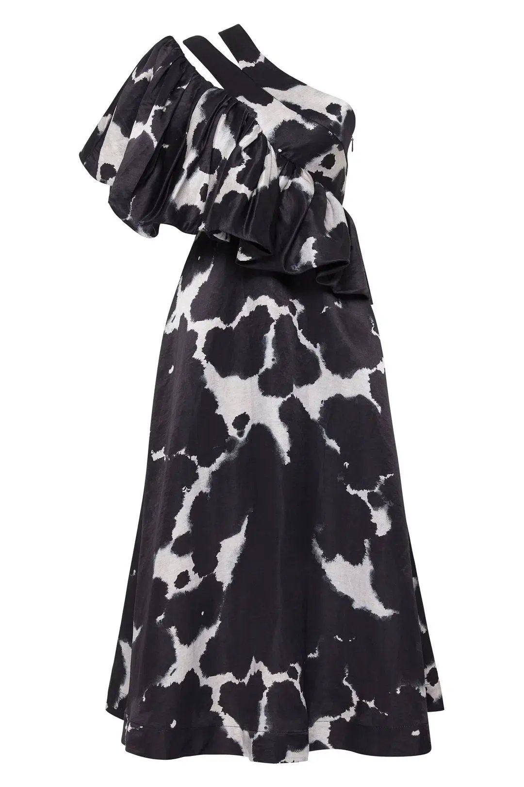 Aje Oxidised One Shoulder Gown Print Size 8 photo 7