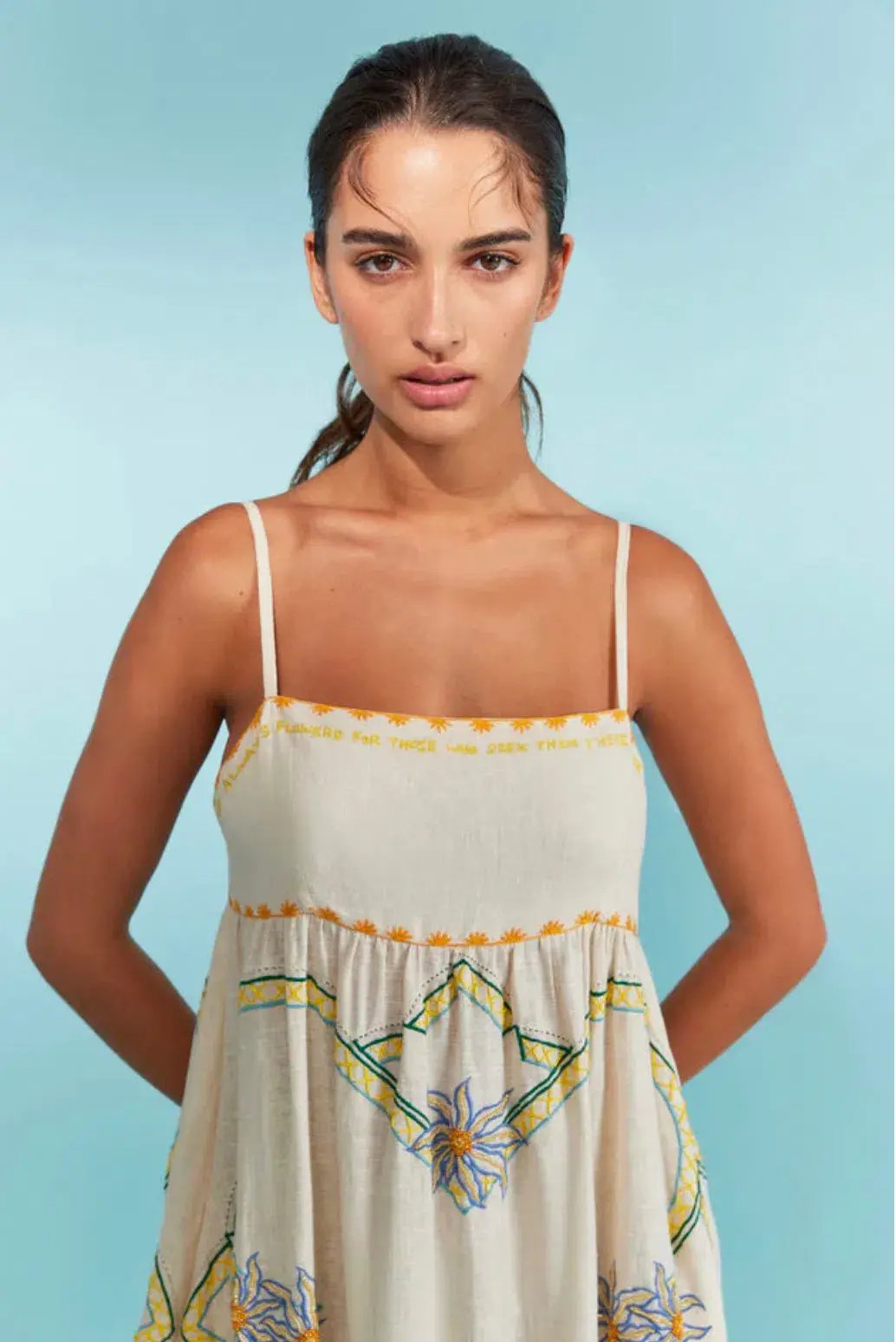 Antipodean Flower Seeker Sun Dress in Snow Drop in size 10 photo 2