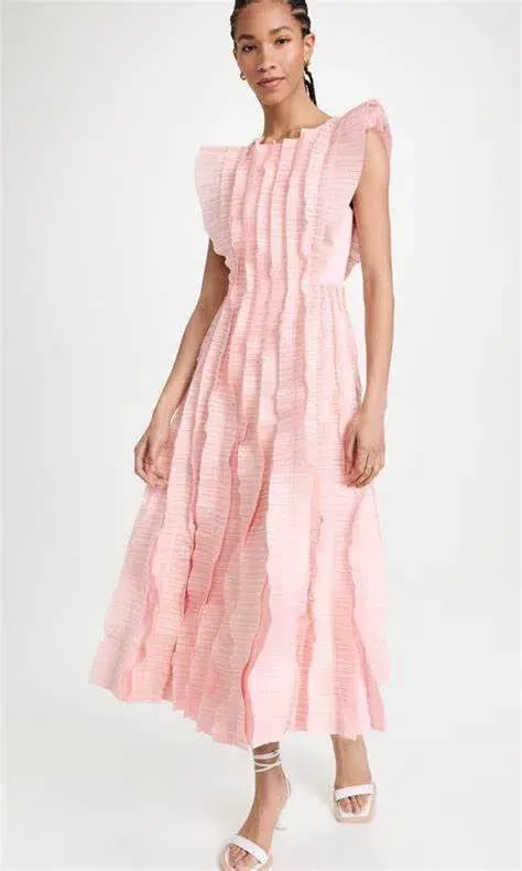 Aje Hybrid Midi Dress Rose Pink Size 10 photo 3
