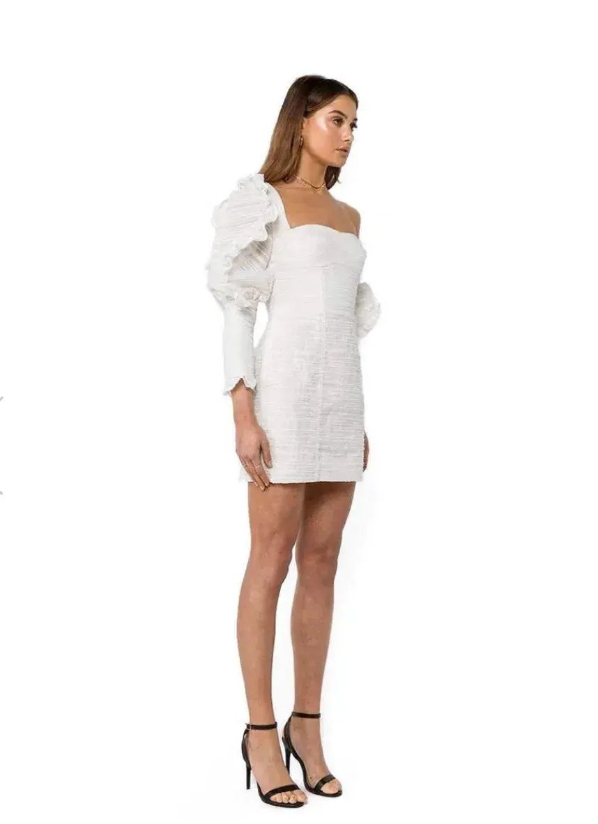 Asilio Asymmetric Mini Dress White size 6 photo 3