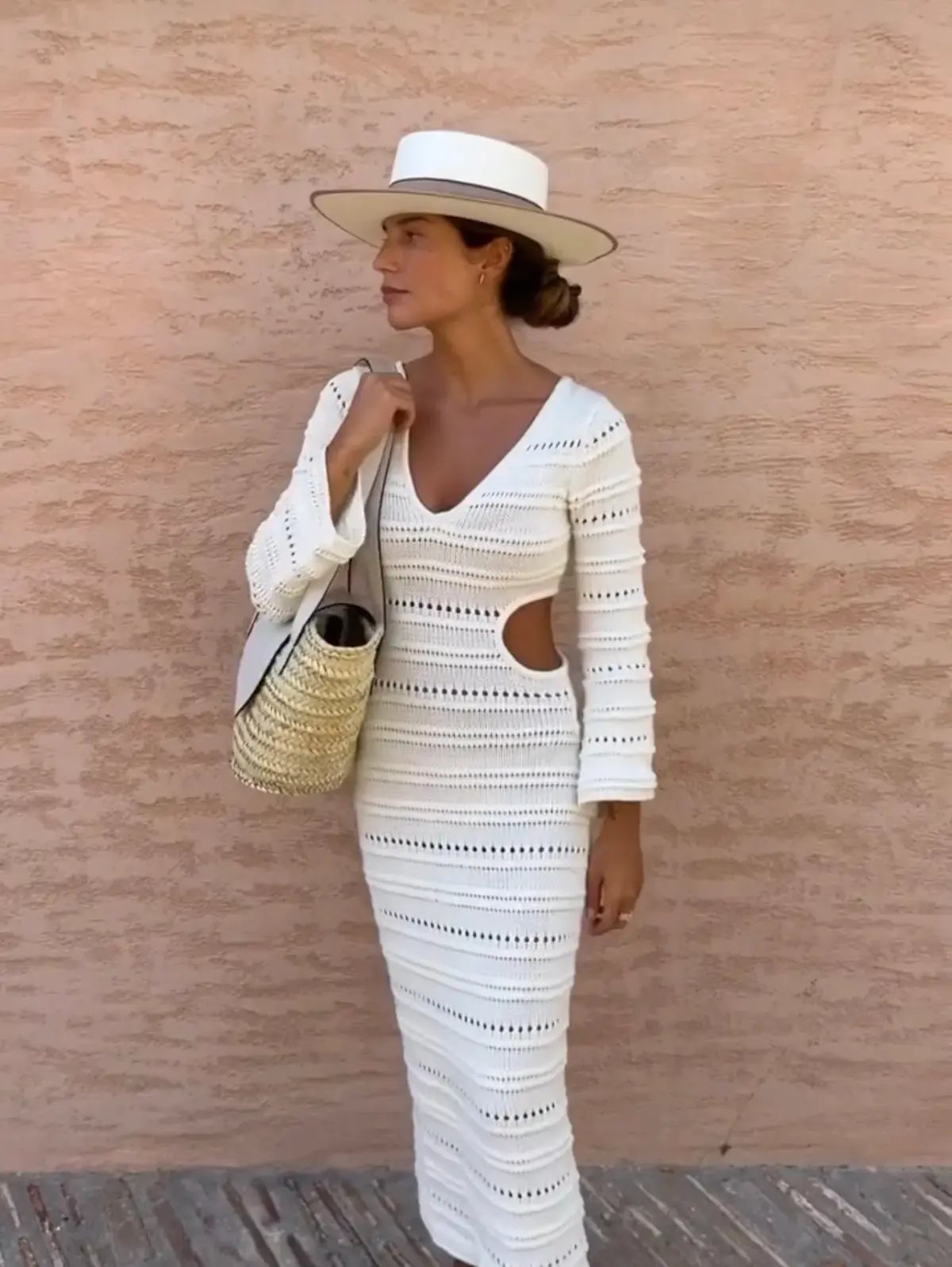 Maurie and Eve Nobody But You Knit Dress Cream Size 10 photo 2