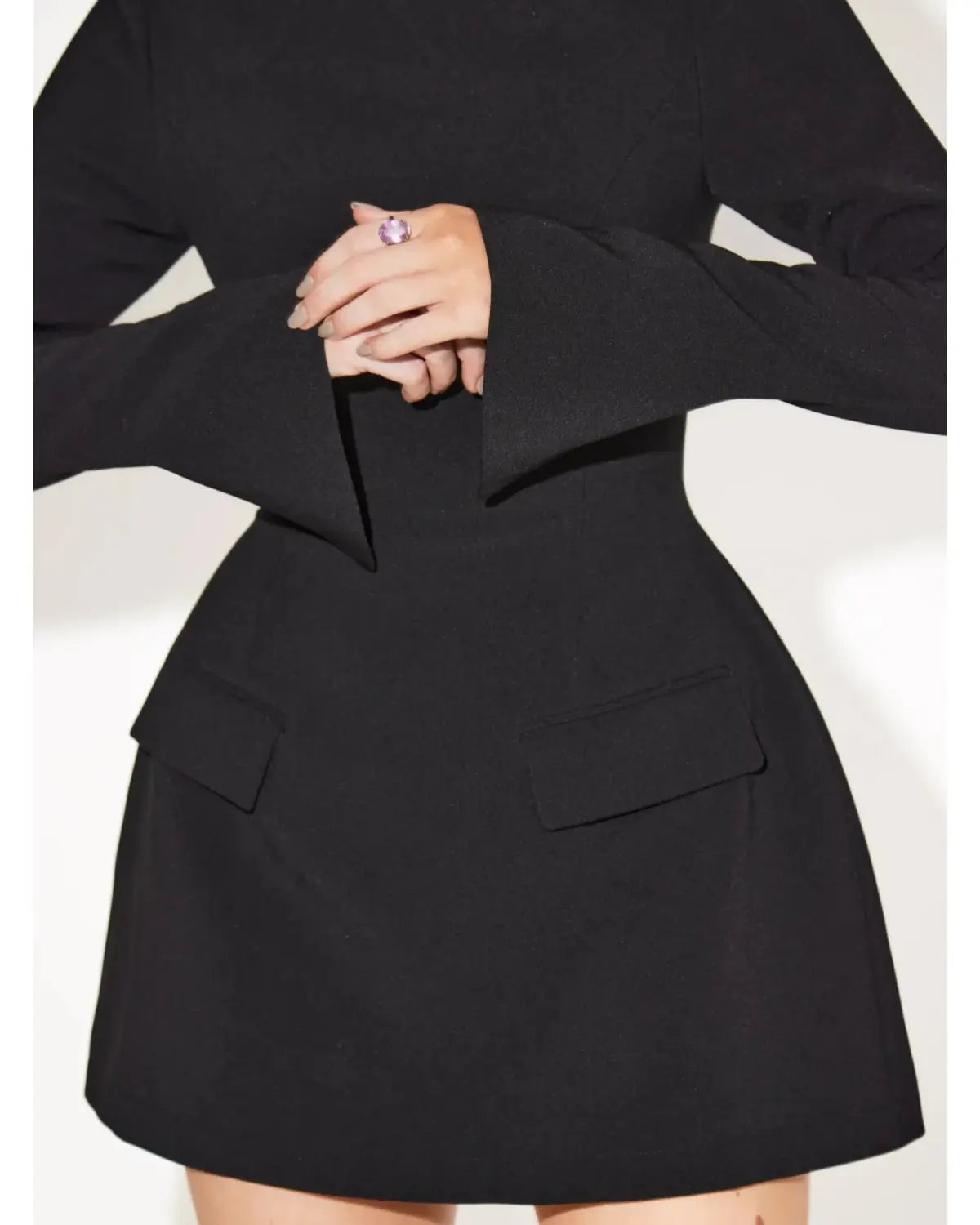 Odd Muse The Ultimate Muse Split Sleeve Mini Dress in Black Size AU 8 photo 3