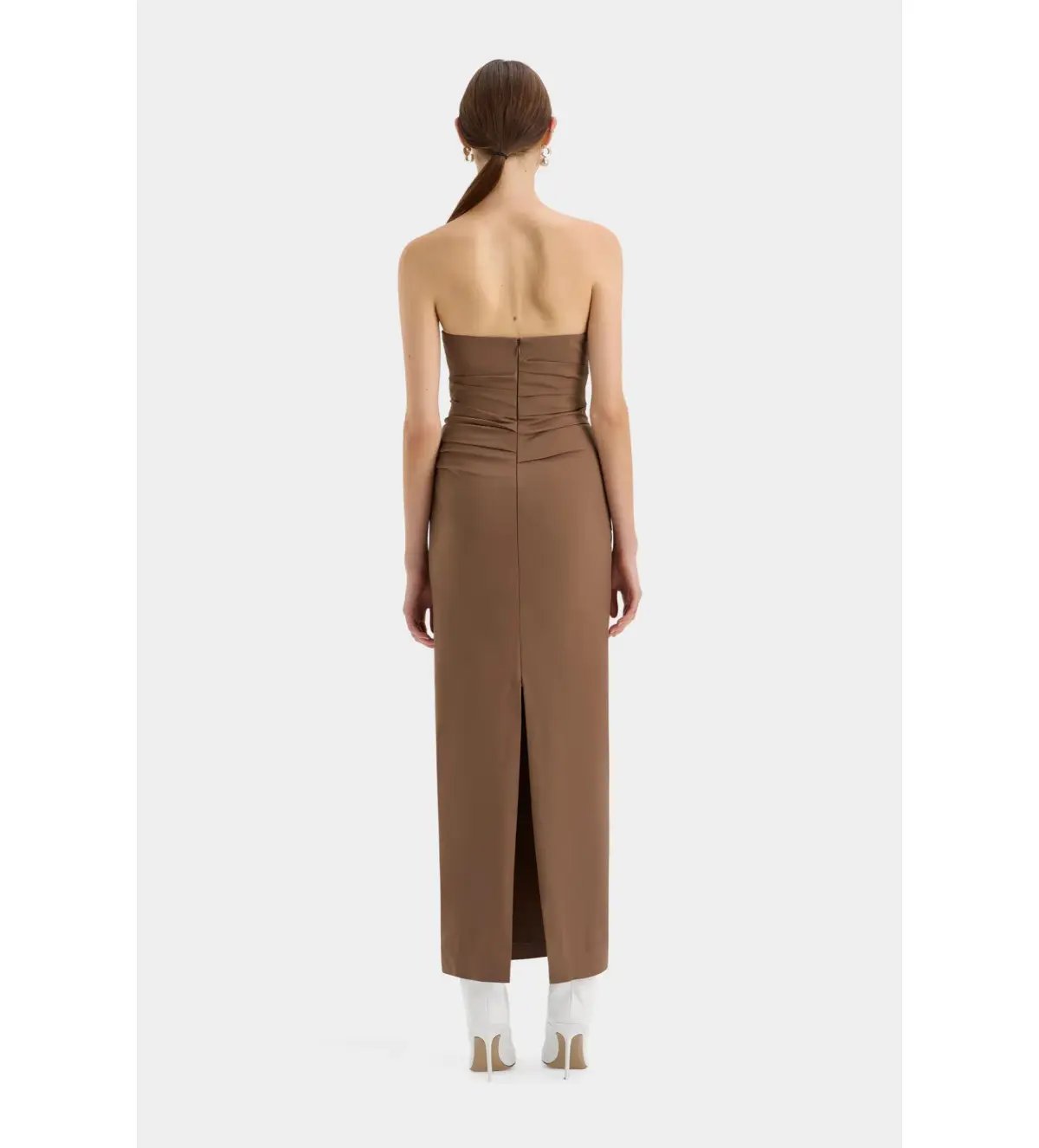 Sir the label Alba Strapless Gown in Mocha Size AU 4 photo 4