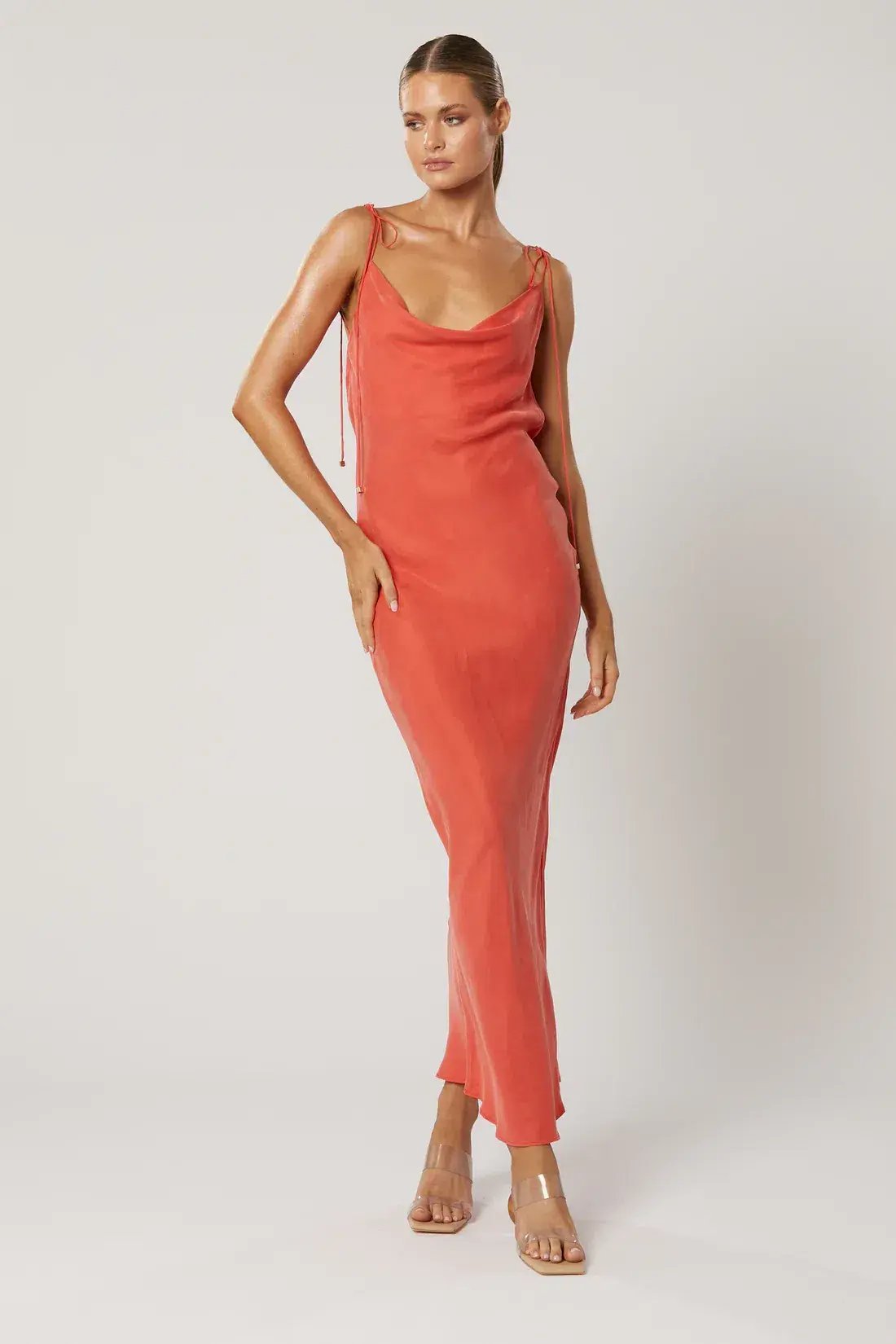 Winona Marcella Cowl Dress Scarlet Red Size XXS / AU 4 photo 2