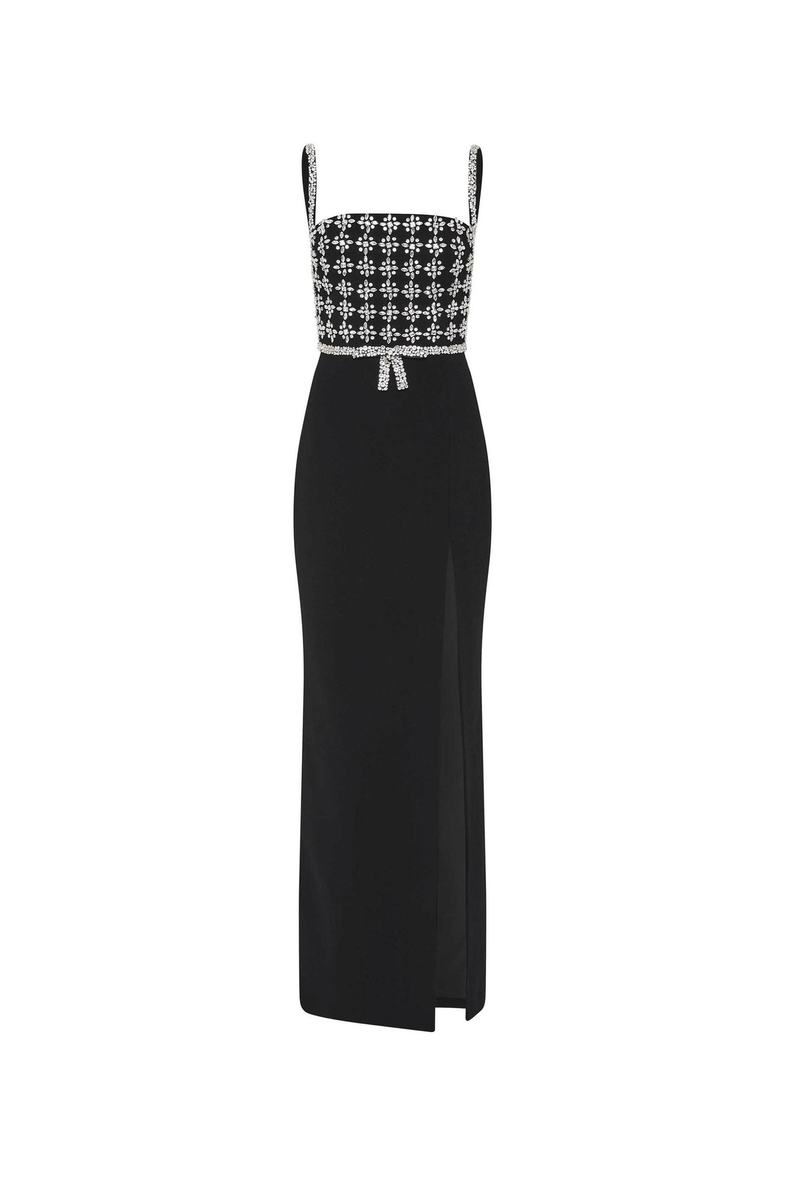 Rina Split Gown in Black photo 7