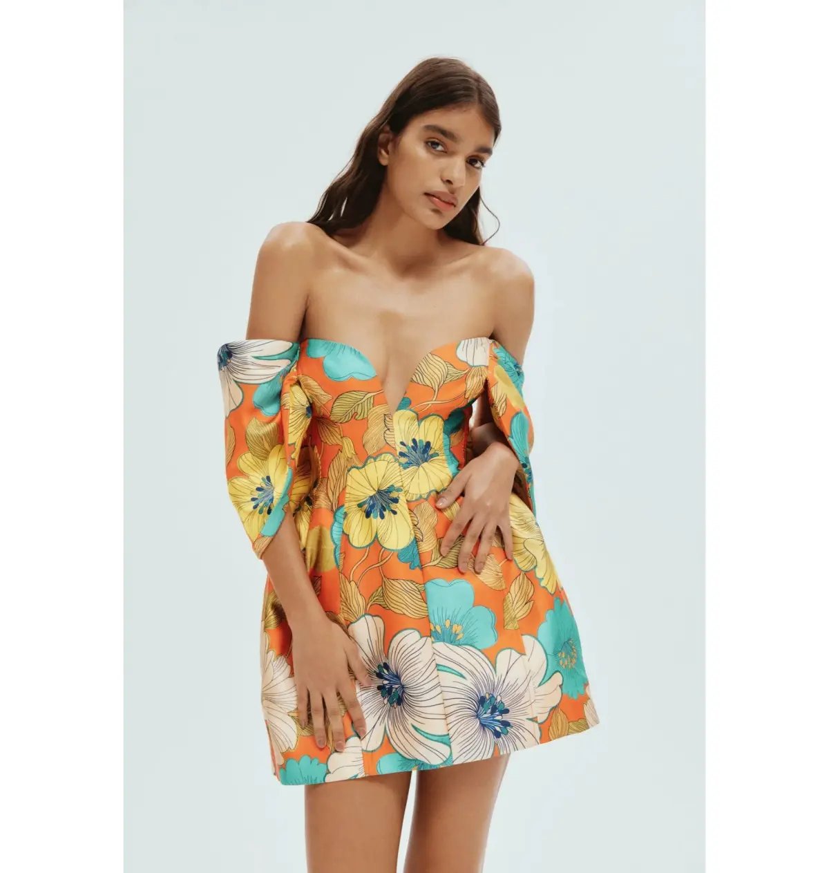 Alemais Piato Sculpt Mini Dress in Floral Size AU 10 photo 4