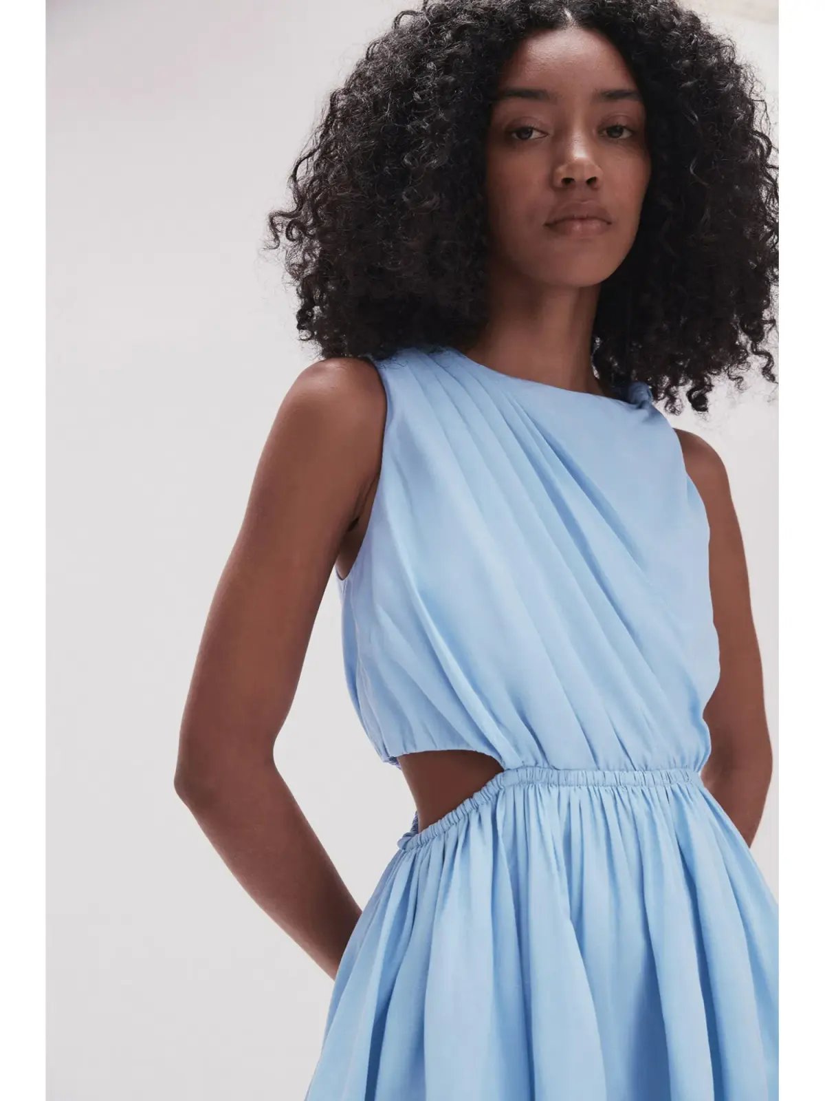 Aje Abbey Twisted Mini Dress in Light Sky Blue Size AU 8 photo 2
