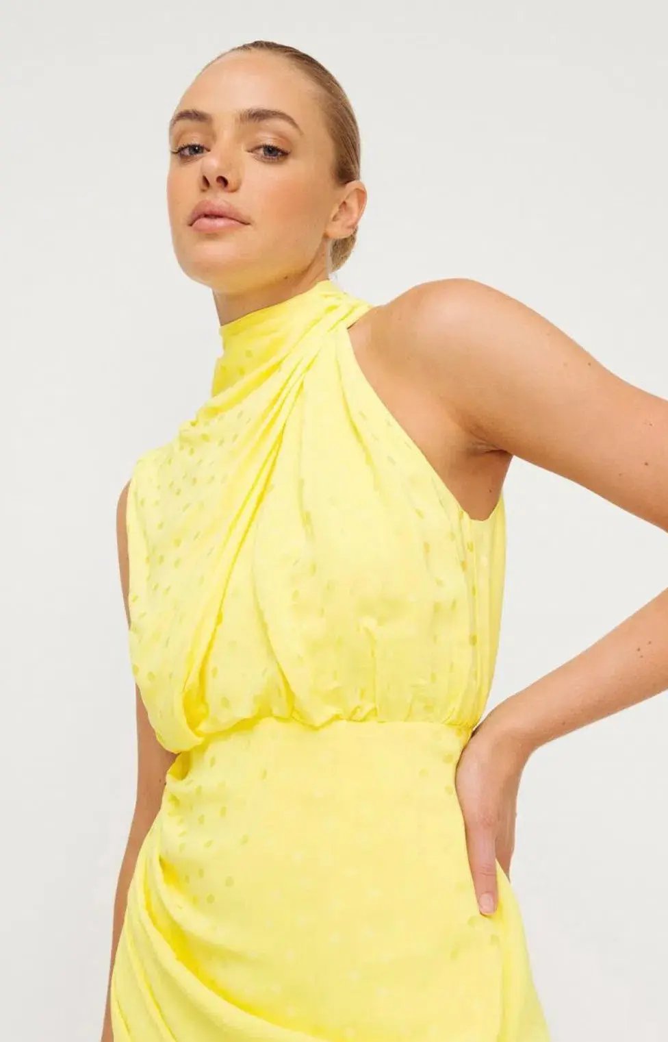 Sheike Gracie Mini Dress Yellow Size 16 photo 4