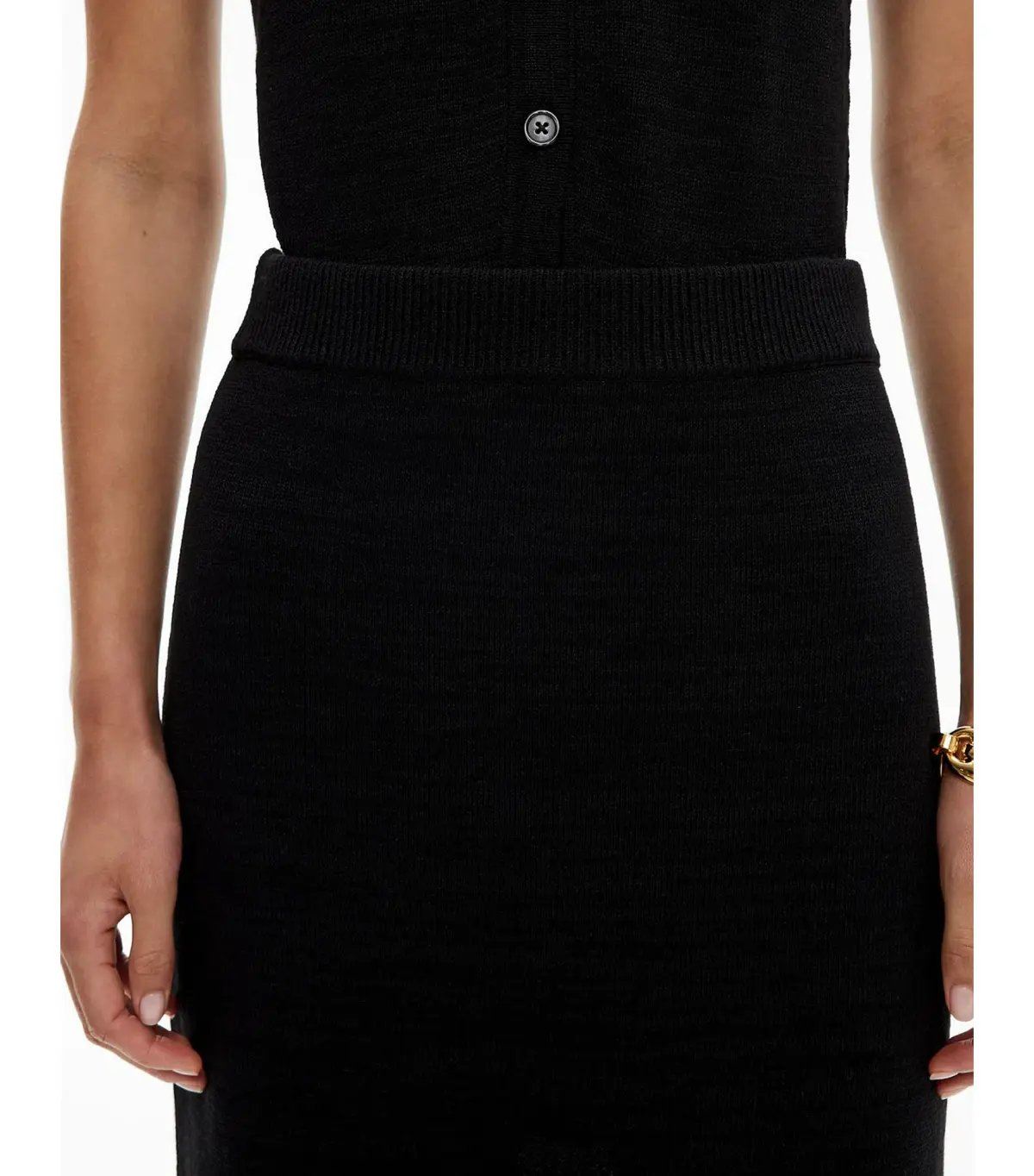Witchery Knit Maxi Skirt Black Size photo 2