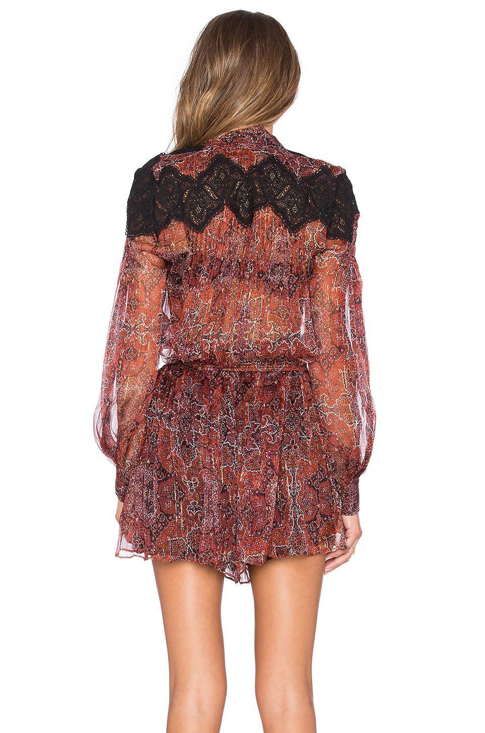 Zimmermann Empire Filigree Playsuit Rouge Konya Size 1 / AU 10 photo 6