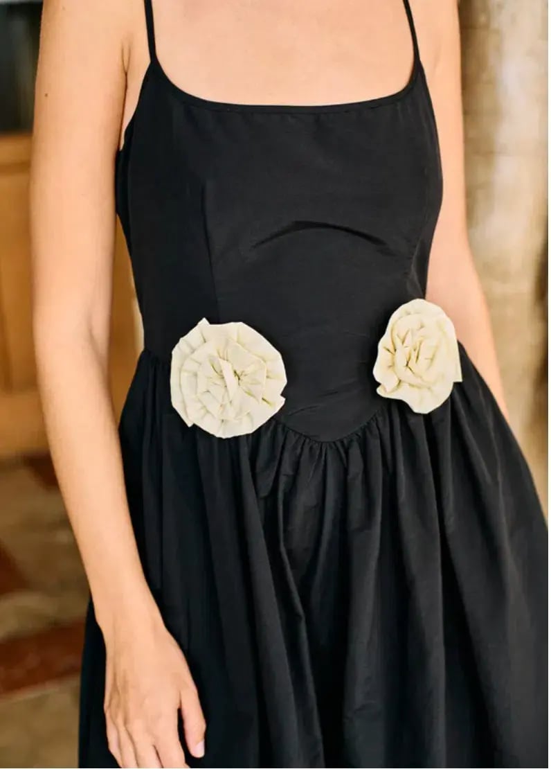 Ciao Lucia Neroni Midi Dress in Black Rosette Size S / AU 8 photo 4