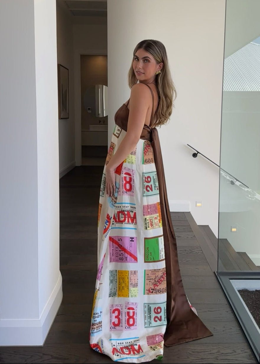 Oroton Ticket Print Gown photo 3