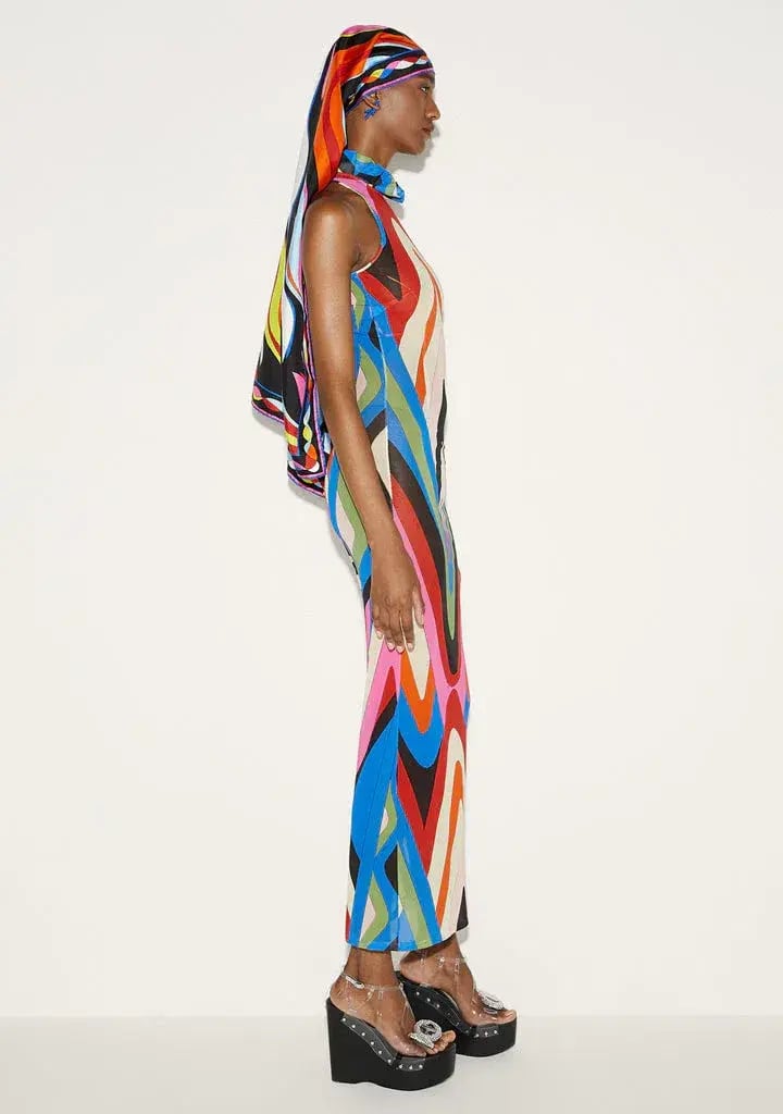 Emilio Pucci Printed Maxi Dress Multi Size S/Au 8 photo 2