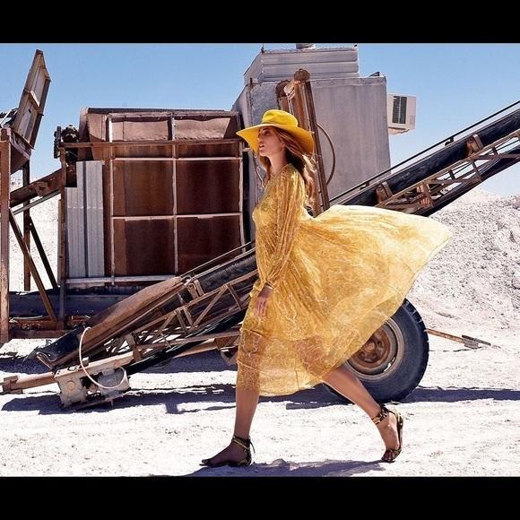 Zimmermann Lumino Paisley Midi Dress Yellow Paisley Size 6 photo 4