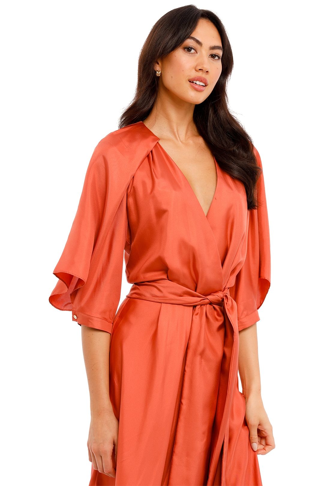 Blush Wrap Dress - Sunset Pink photo 5