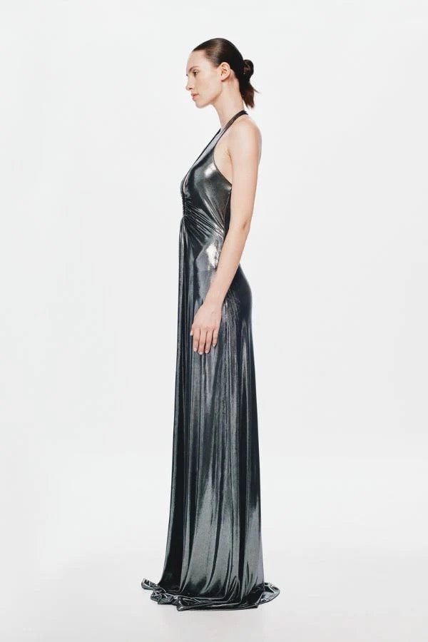 Misha Collection Jennifer Foil Dress - Black photo 3
